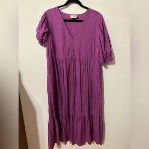 Purple midi dress